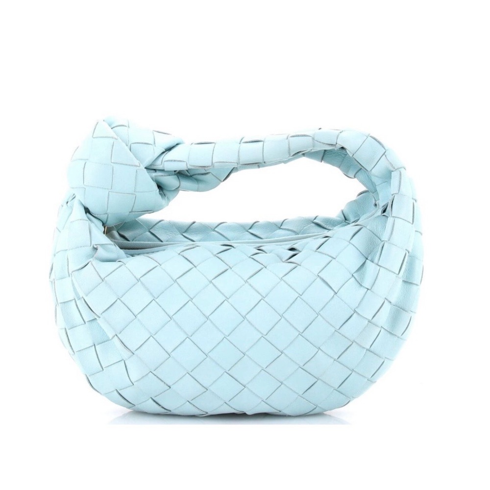 Bottega Veneta mini Jodie pale Blue Woven  Bag